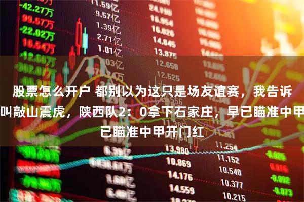 股票怎么开户 都别以为这只是场友谊赛，我告诉你，这叫敲山震虎，陕西队2：0拿下石家庄，早已瞄准中甲开门红